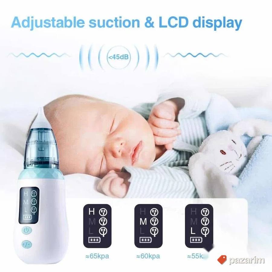 Nazalni aspirator elektricni cistac za nos i usi bebe novo 5