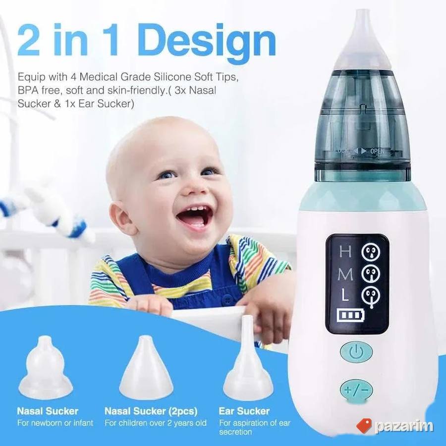 Nazalni aspirator elektricni cistac za nos i usi bebe novo 6