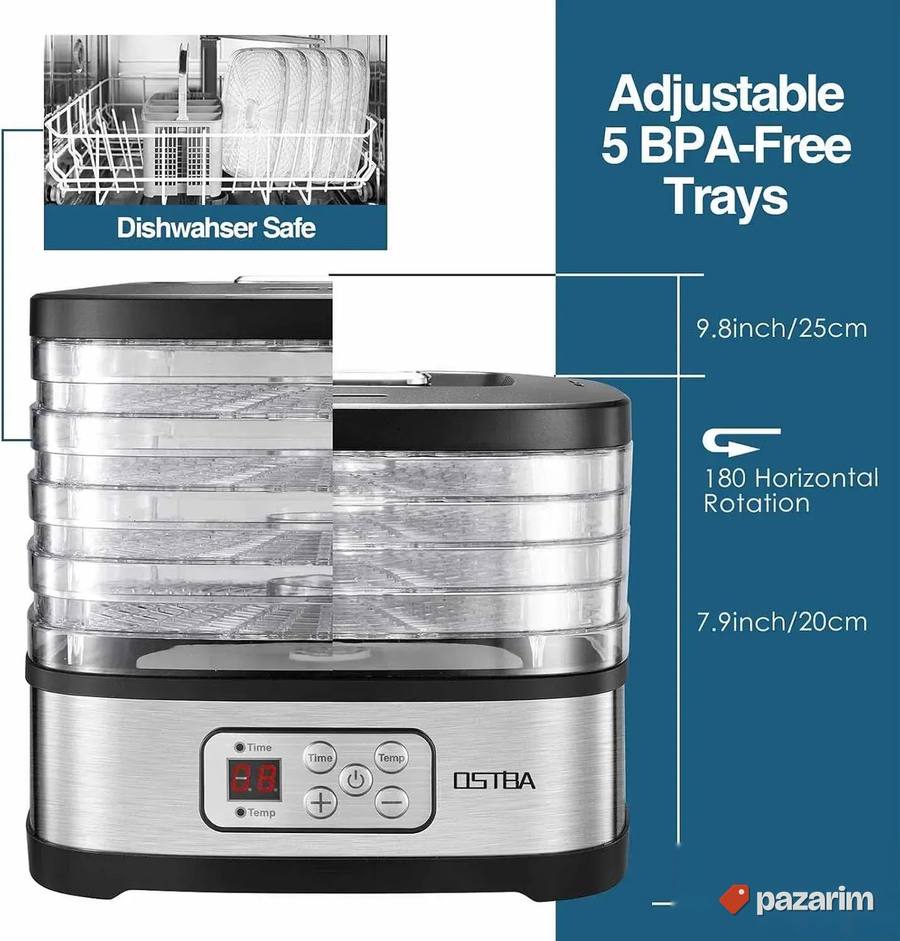 Ostba dehidrator hrane voca povrca mesa timer 72h novo 8