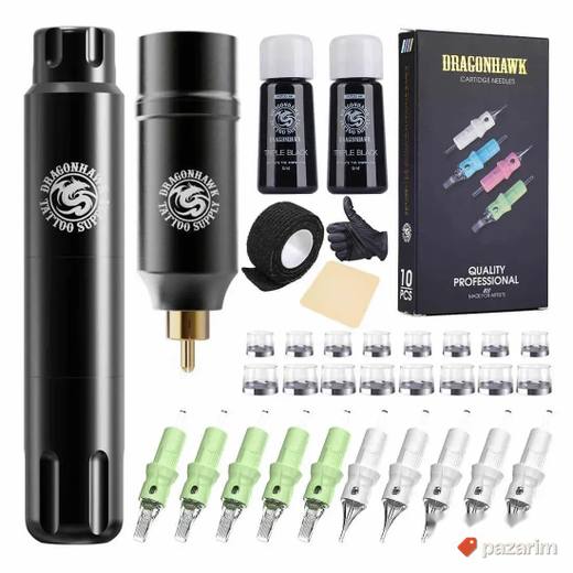 Dragonhawk set za tetoviranje bezicna masinica s12