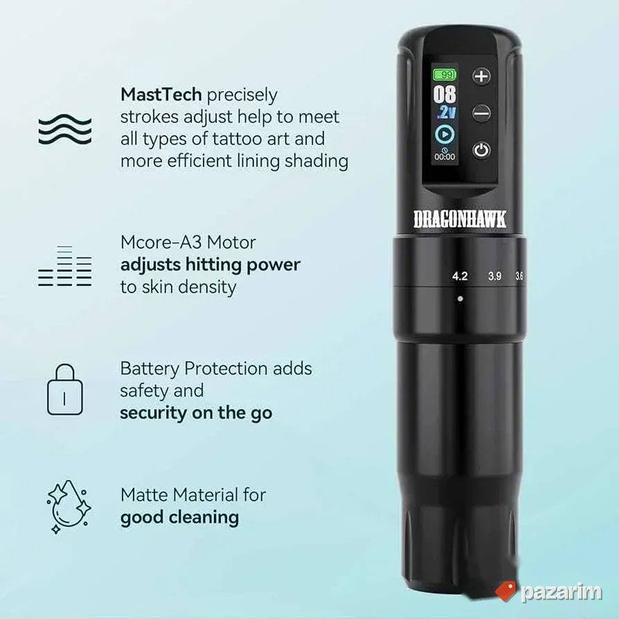 Dragonhawk Arom 2 bezicna digitalna masinica za tetoviranje 2
