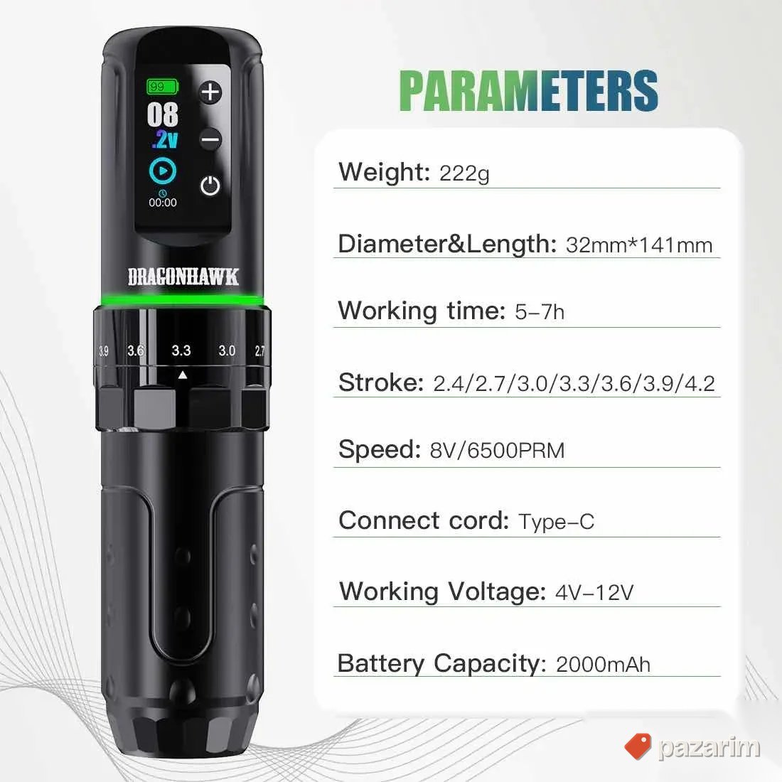 Dragonhawk L3 masinica set za tetoviranje 7