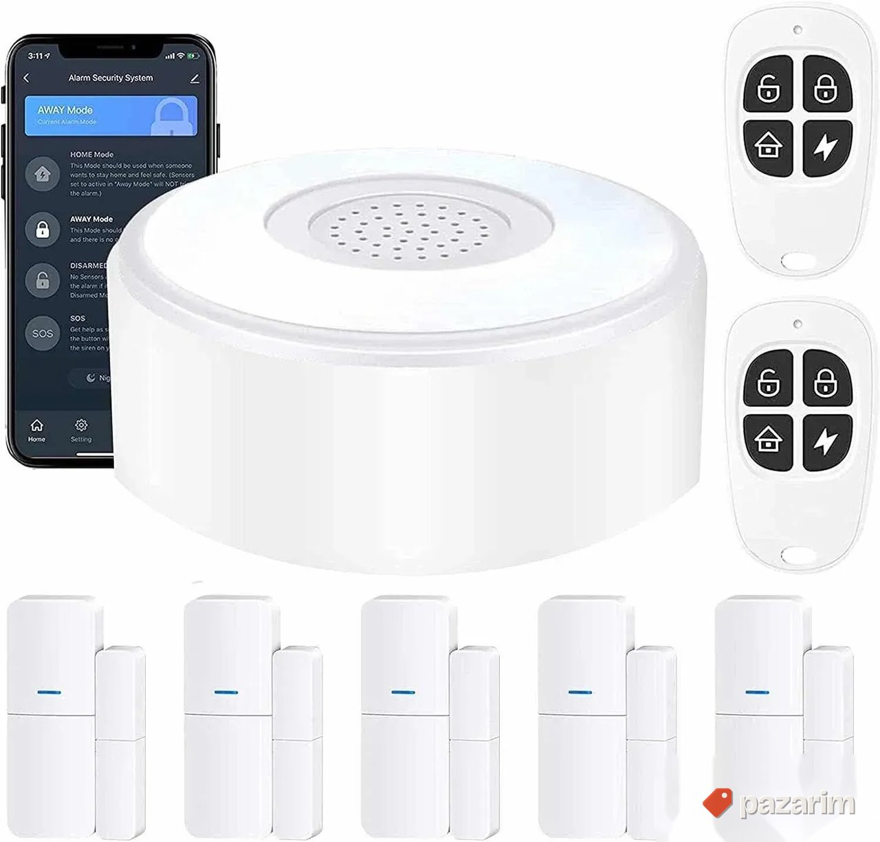 WiFi Alarmni Sistem AGSHOME 8 senzora i app za telefon v7.0 8
