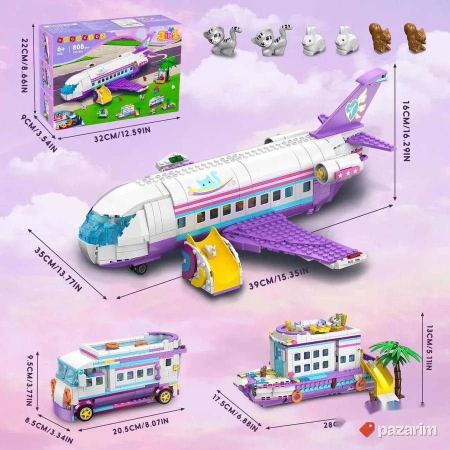igracka za sklapanje 3 u 1 lego kockice avion beod novo 7