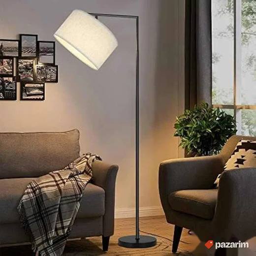podna lampa zmh sa belim platnom i crnim
