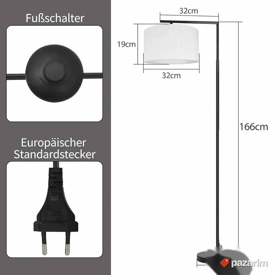 podna lampa zmh sa belim platnom i crnim 7