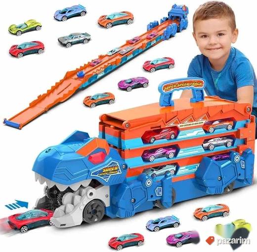 Vatos dinosaurus kamion sa automobilima novo