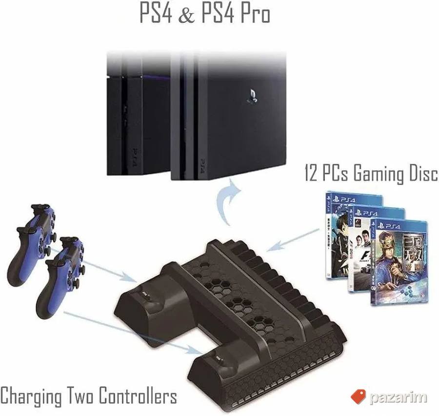 4 u 1 drzac sa hladjenjem i punjacem za ps4 novo 3