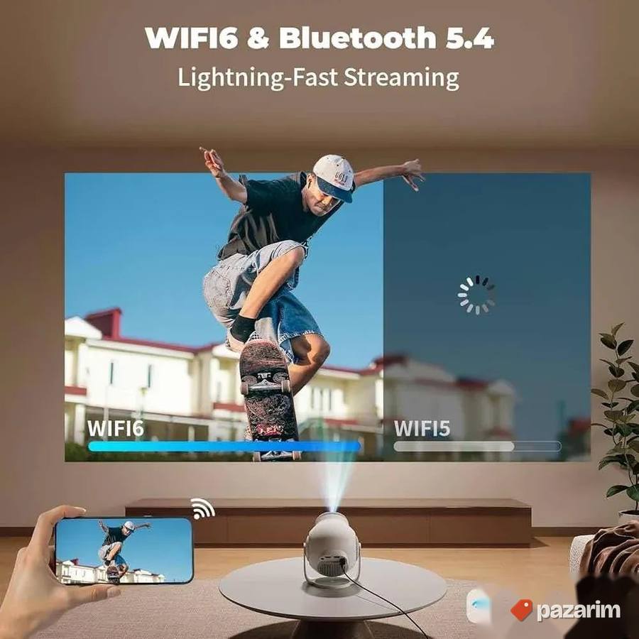 Projektor TP360 8K Video Decode android 14.0 wi fi novo 6