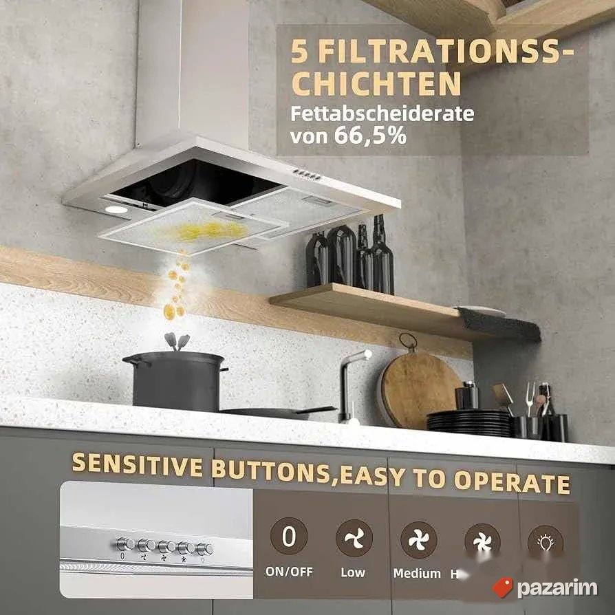 Firegas moderni aspirator sa led svetlom novo 60cm 4