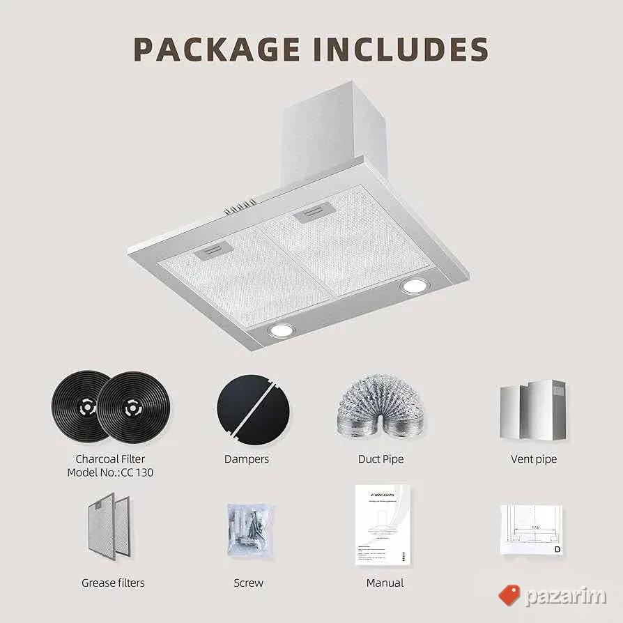 Firegas moderni aspirator sa led svetlom novo 60cm 6