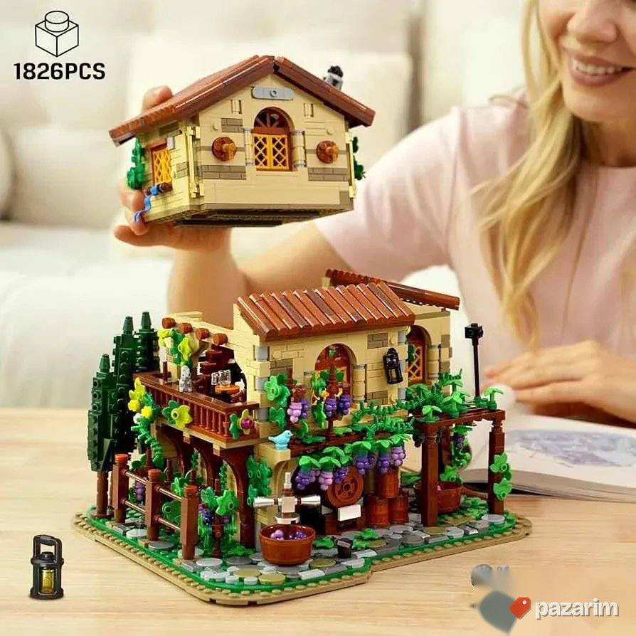 set lego kockics vinarija kuca sq svetlom 1836pcs novo 2