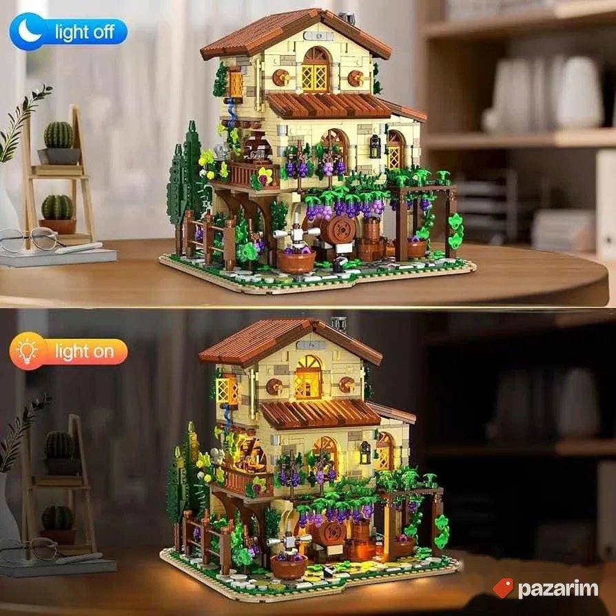 set lego kockics vinarija kuca sq svetlom 1836pcs novo 3