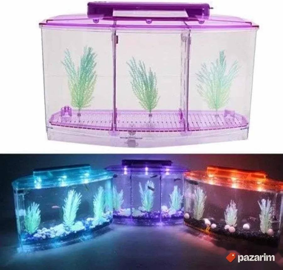 3 Tank Kit akvarijum za Betta ribice sa filterom i lee 2