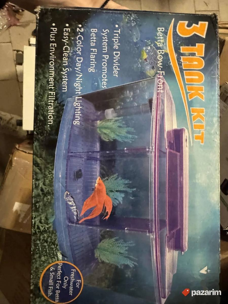 3 Tank Kit akvarijum za Betta ribice sa filterom i lee 7