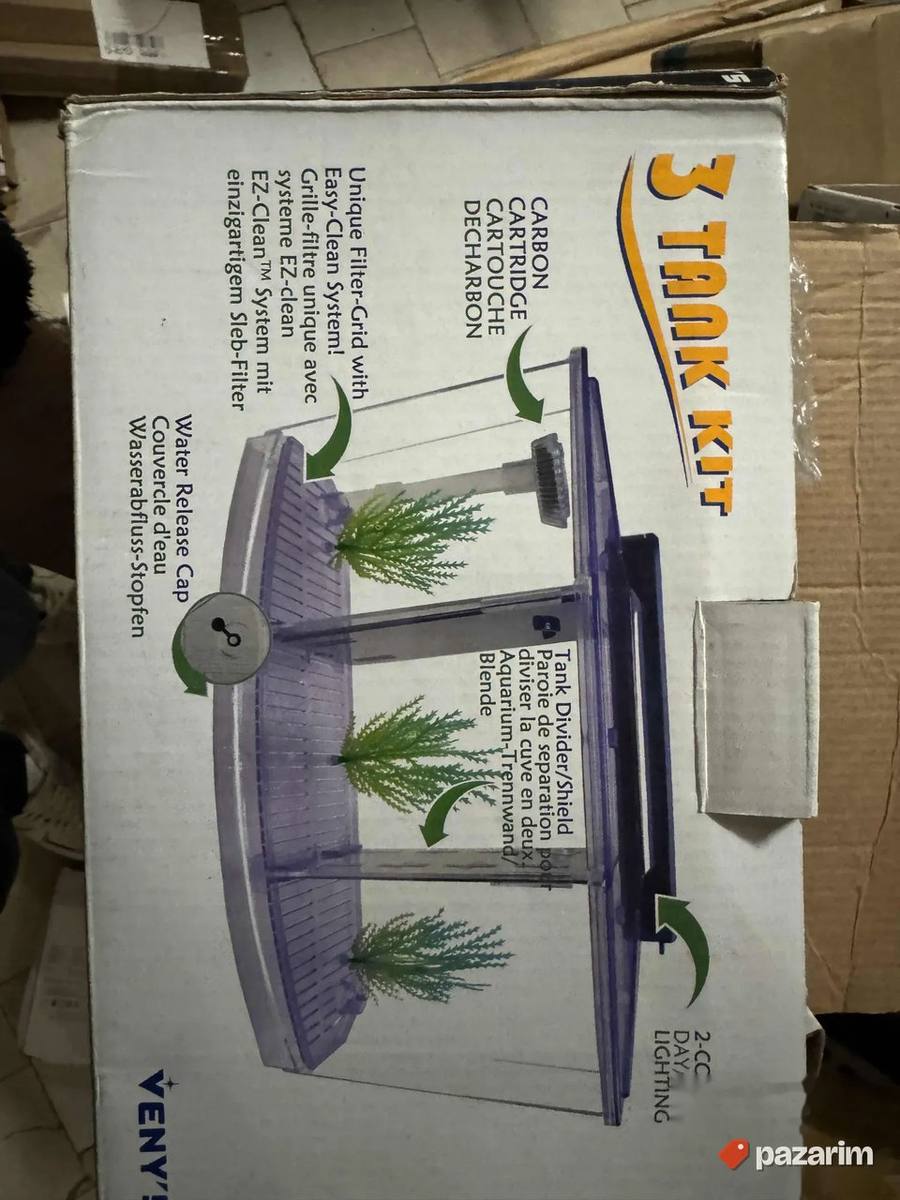 3 Tank Kit akvarijum za Betta ribice sa filterom i lee 8