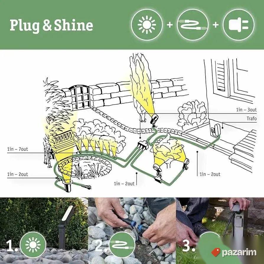 podna lampa za dvoriste i bastu 3w 3000k novo 8