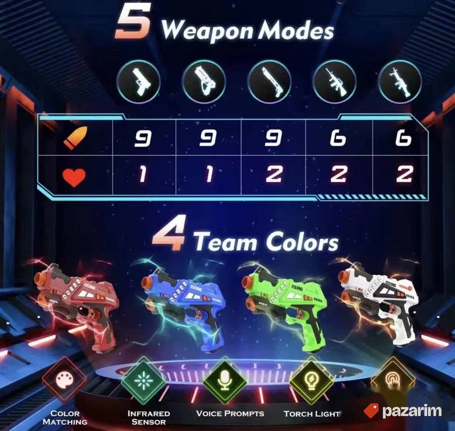 Vatos laser tag cs tag novo set od 4 5