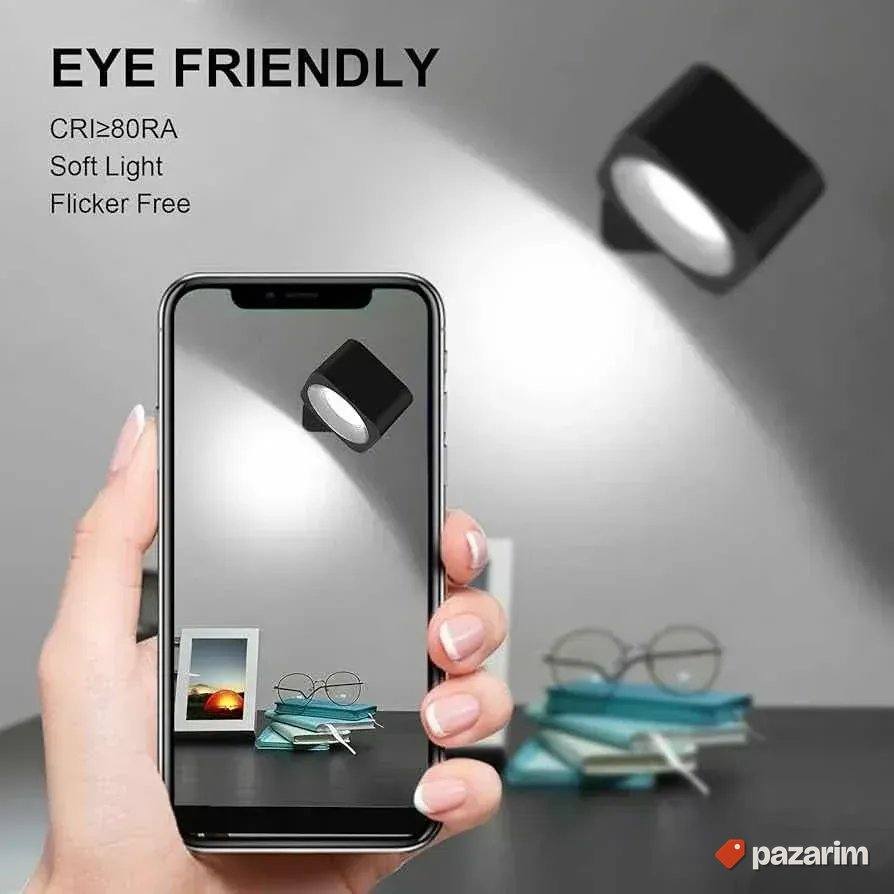 2 Zidne LED lampe 360 punjiva 3 moda svetla 2000mAh 4