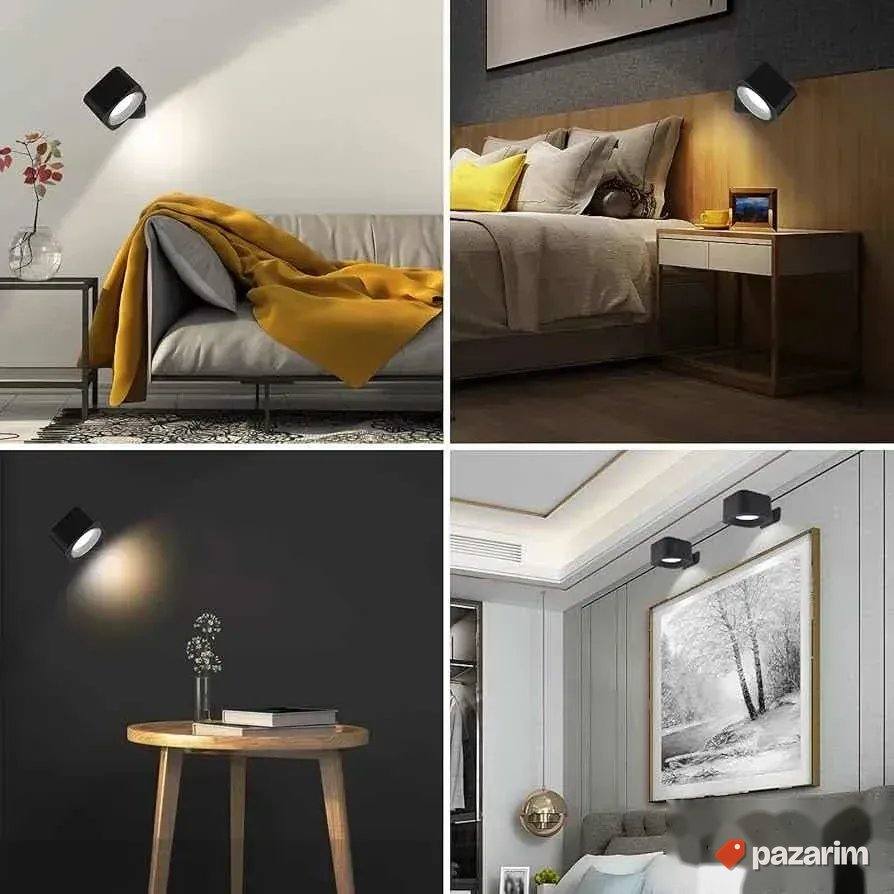 2 Zidne LED lampe 360 punjiva 3 moda svetla 2000mAh 7