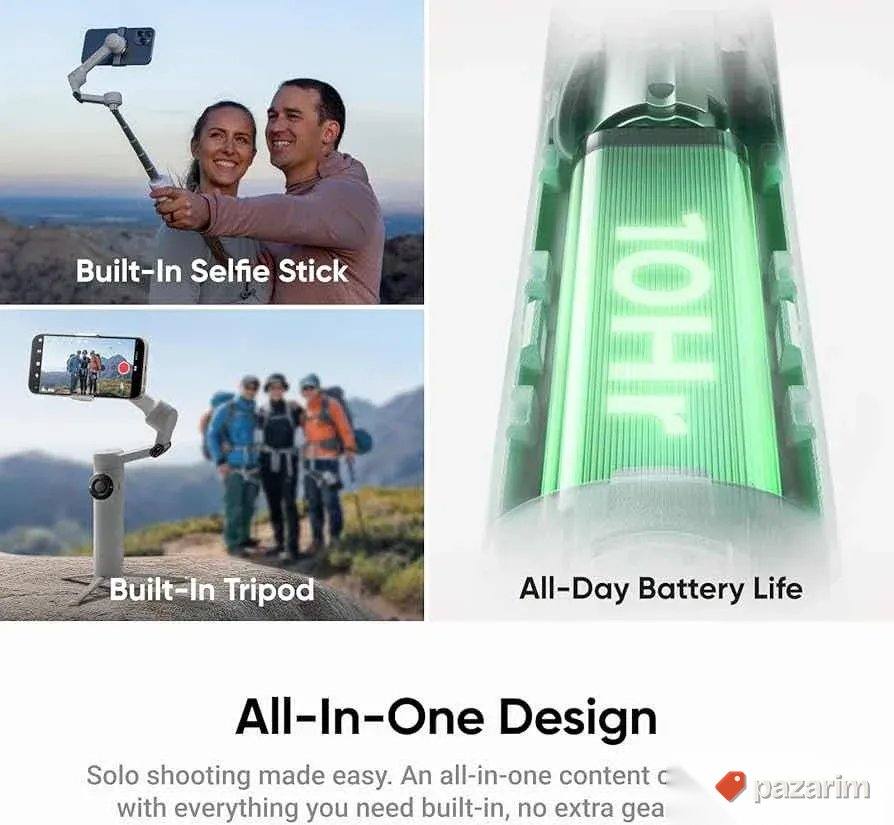 Insta360 Flow 2 Pocket AI Filmmaker Standard Bundle Gray 2