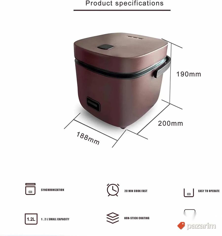 kuvalo za pirinac 1.2l novo bela boja 5