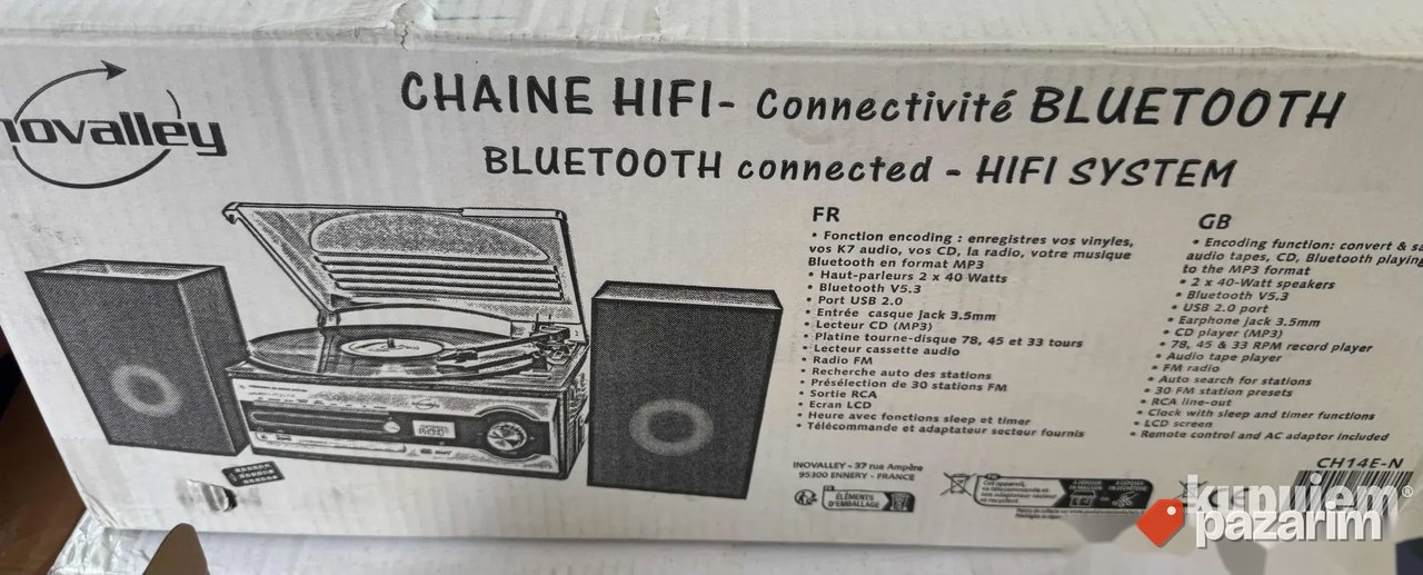 Inovalley CH14E 80w Gramofon cd bt fm zvucnjaci 4