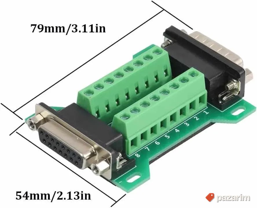 RS232 musko zenski konektor za razvodnu plocu 15 pin 2