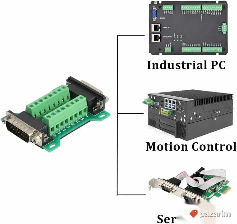 RS232 musko zenski konektor za razvodnu plocu 15 pin 6