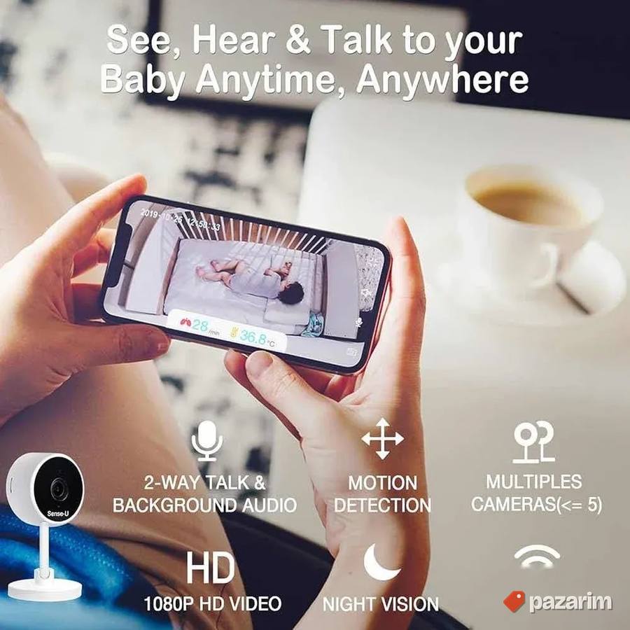 Wi fi kamera za bebe sa sensorom pomrete temperarure novo 2