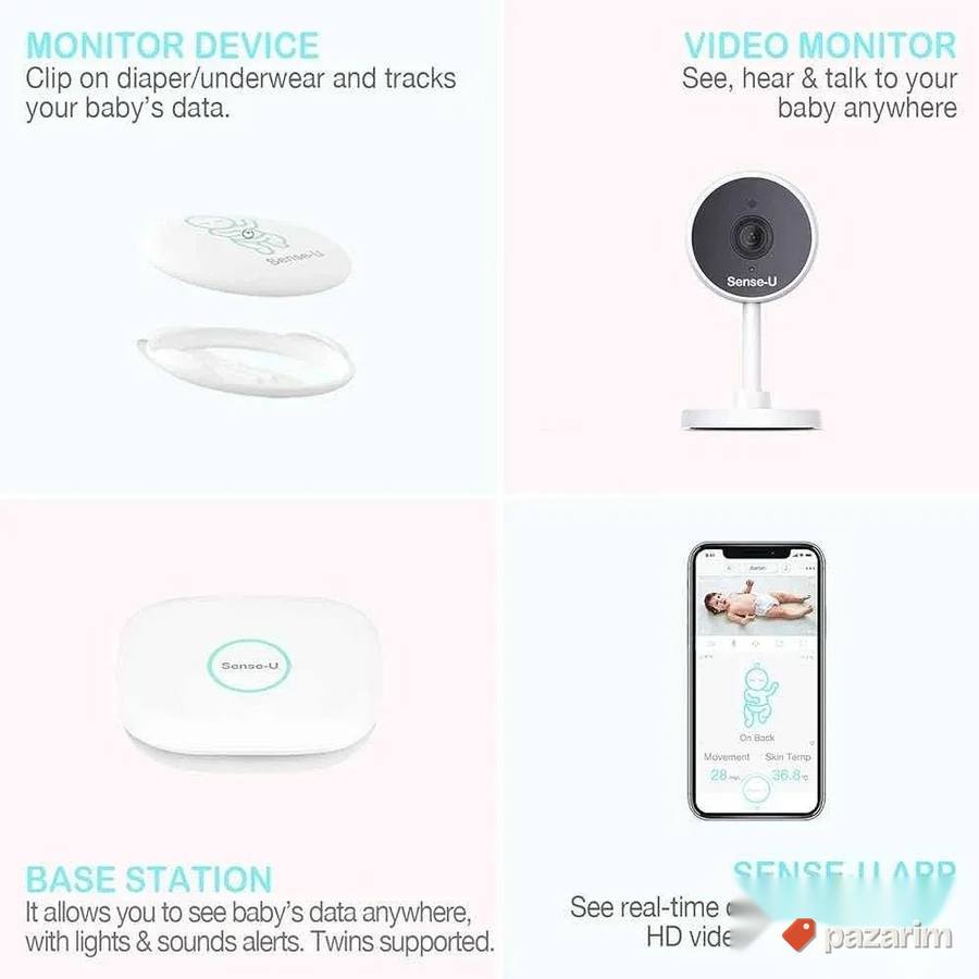 Wi fi kamera za bebe sa sensorom pomrete temperarure novo 5
