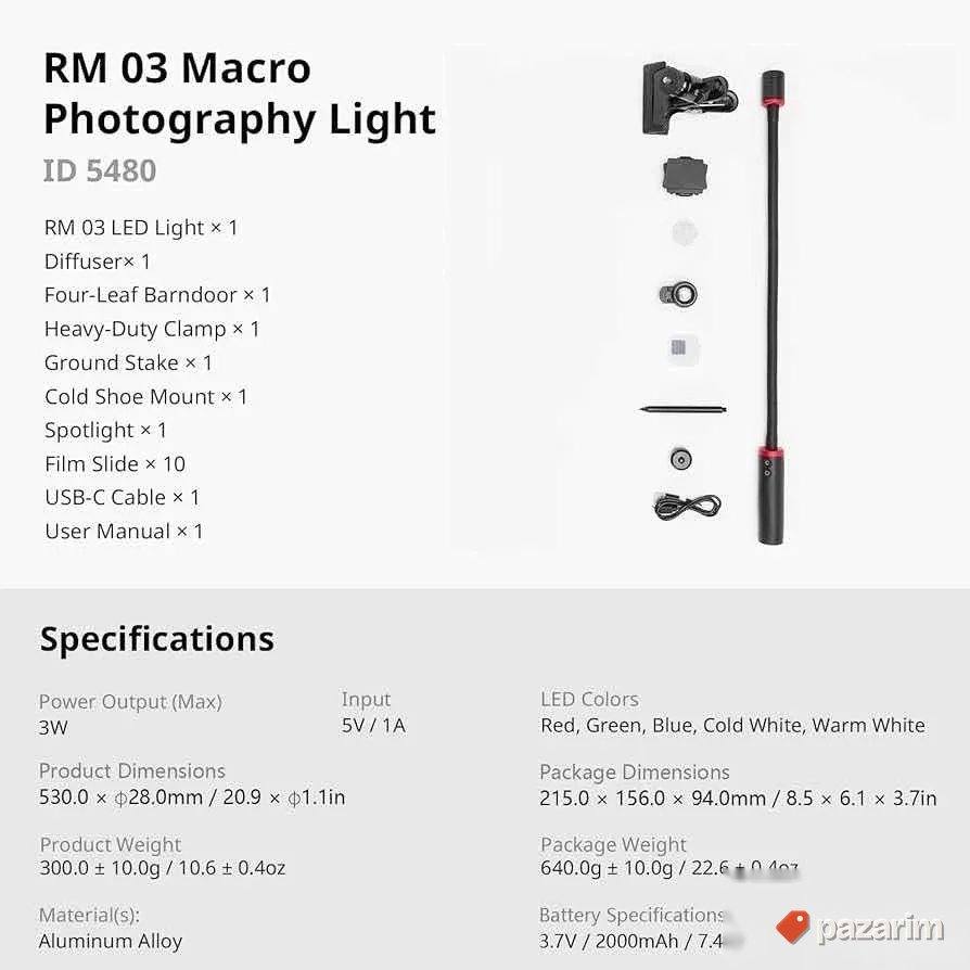 SmallRig RM03 rgb svetlo za makeo slikanje 8