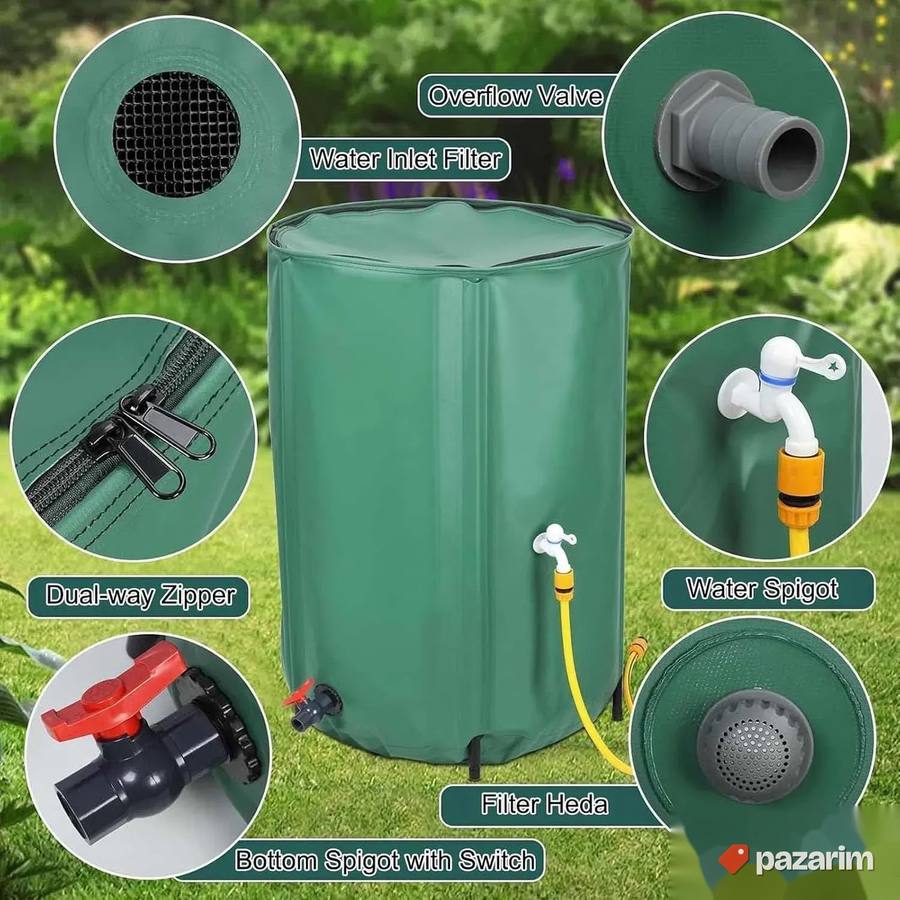 sklopivo pvc bure za skupljanje kise za kisnicu jovo 380l 4