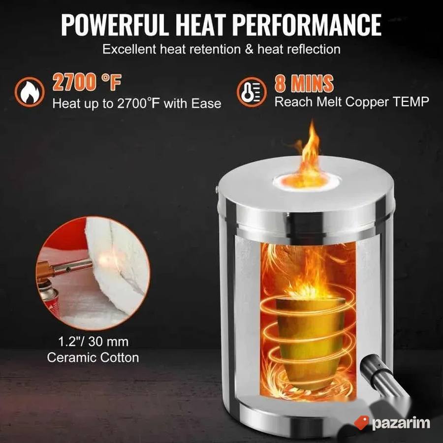 pecka za topljen metale zlato itsd 6kg VEVOR propane furnace 3