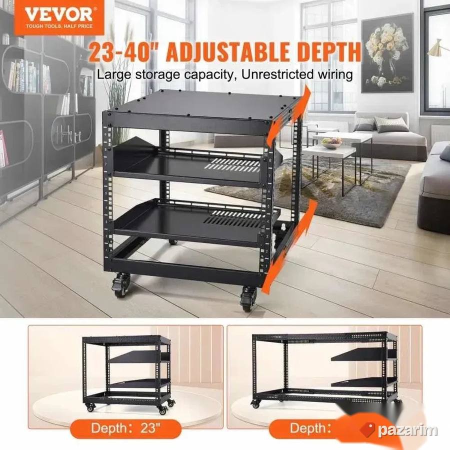 VEVOR 9U Serverski Rack – Mrežno Kućište sa Točkićima, Podes 2