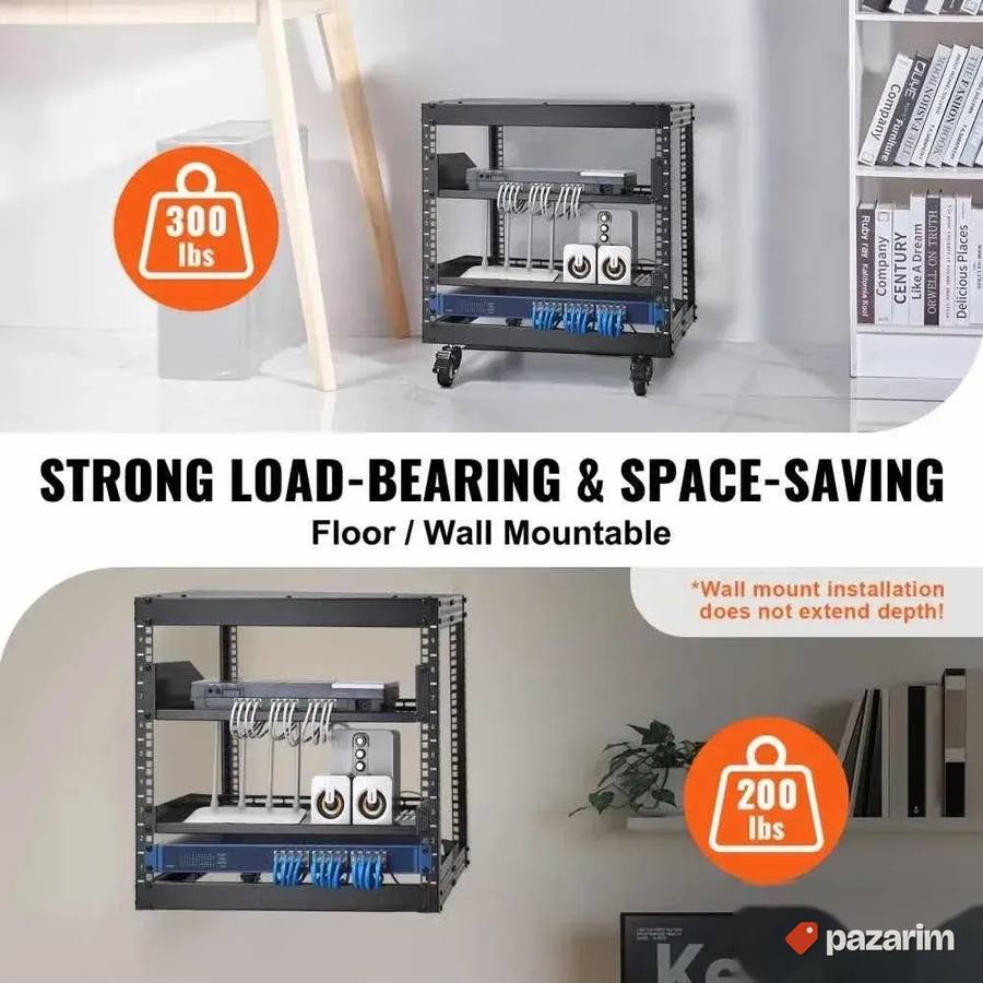 VEVOR 9U Serverski Rack – Mrežno Kućište sa Točkićima, Podes 3