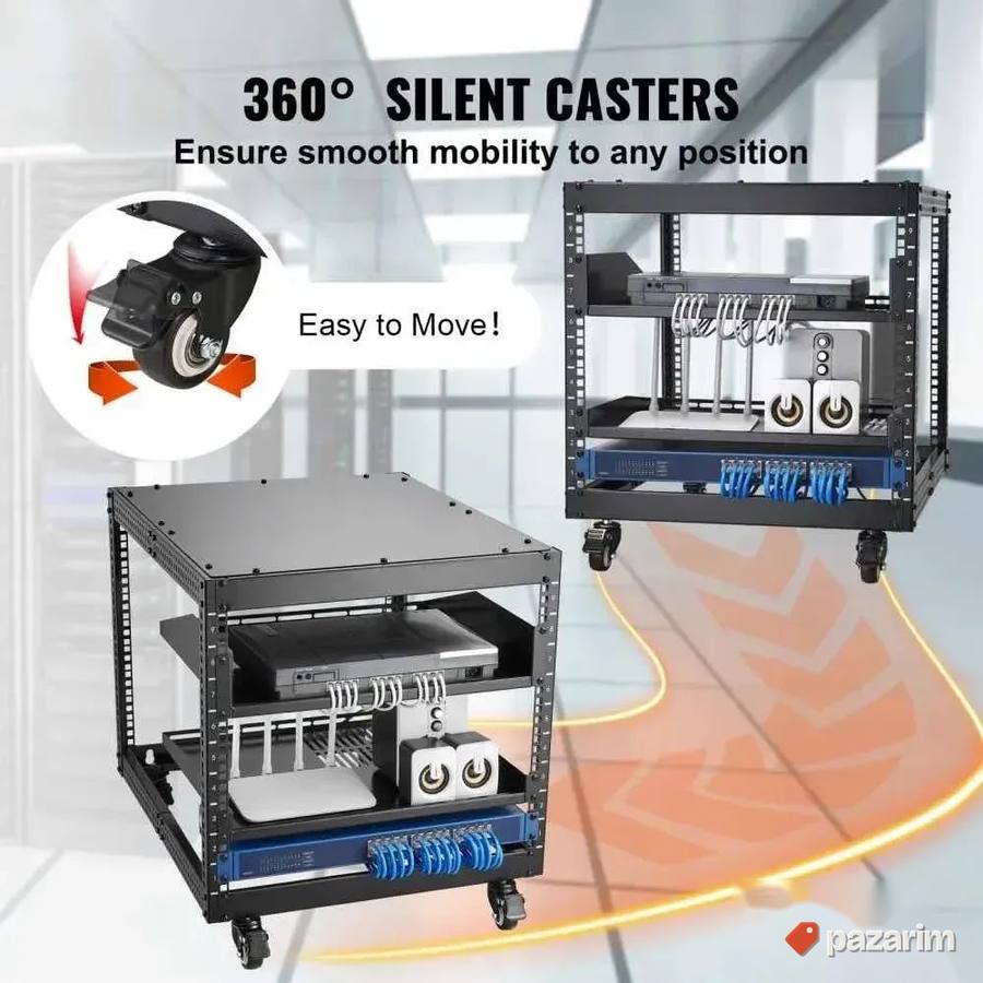 VEVOR 9U Serverski Rack – Mrežno Kućište sa Točkićima, Podes 5