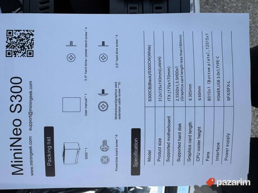 KXRORS S300 Mini-ITX Gaming Kućište SFX USB 3.0 + T 6
