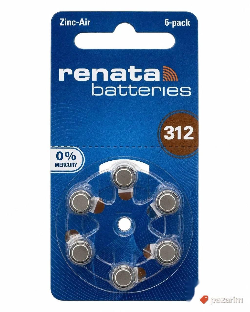 Renata ZA312 baterije za slusni aparat - 6 kom 1