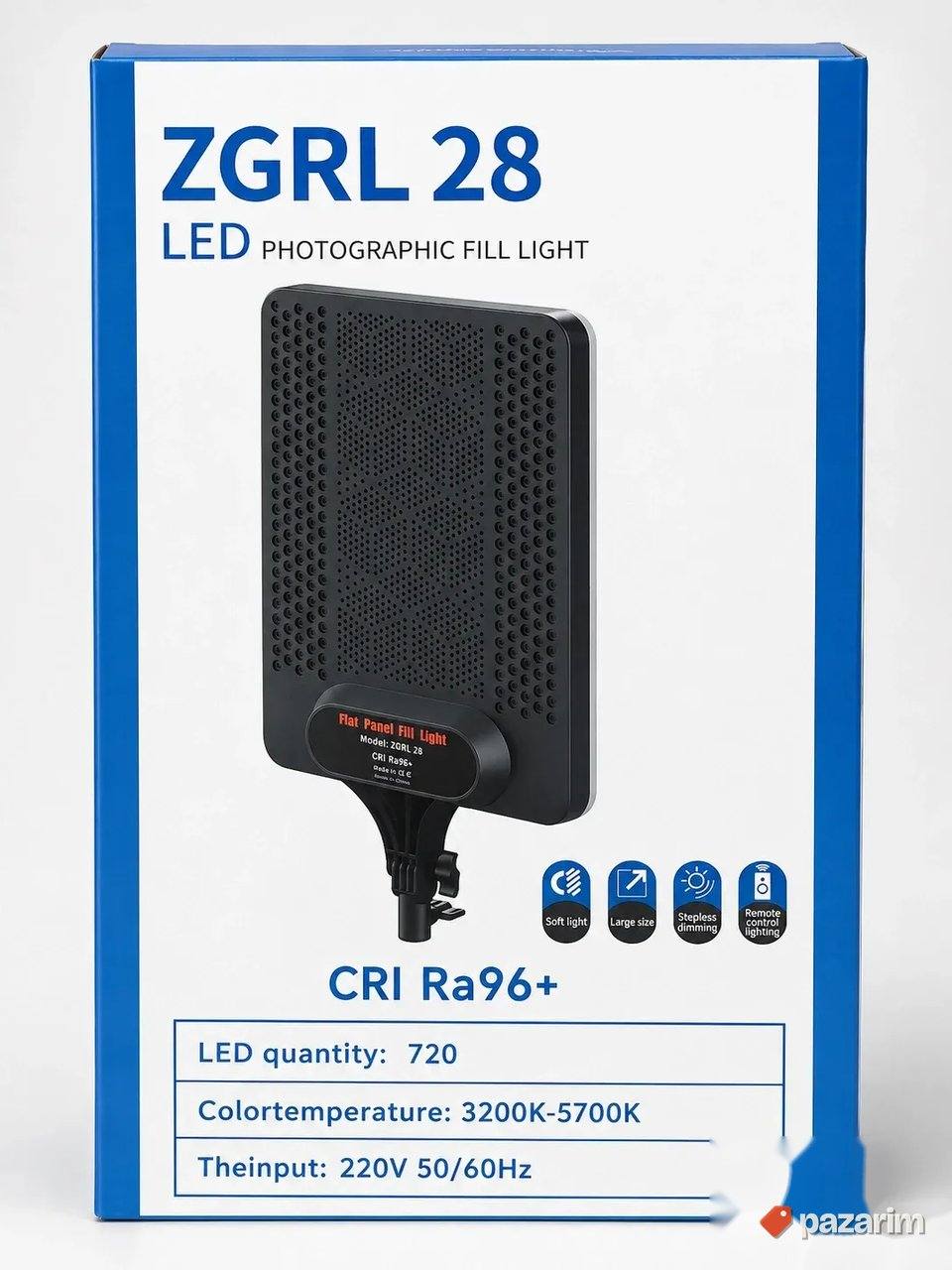 ZGRL 28 LED fotografsko svetlo – 720 LED / 3200K–5700K 1