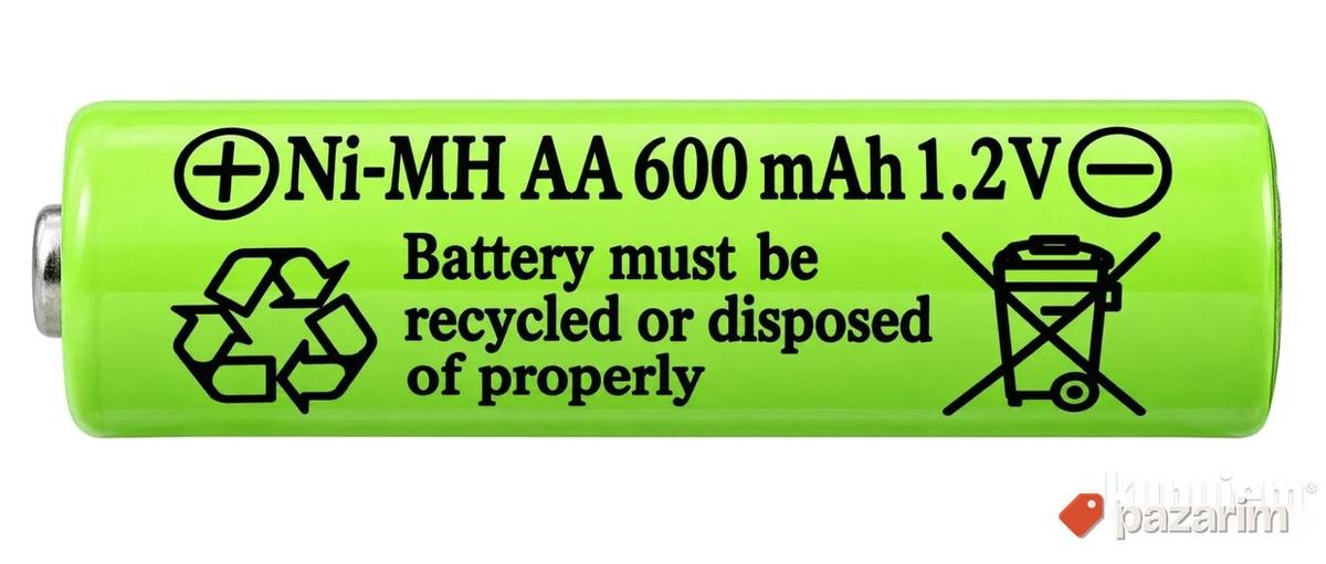 Punjiva AA baterija Ni-MH 600mAh 1.2V 1