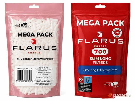 Slim Long filteri 6x22 mm – Mega Pack 700 kom