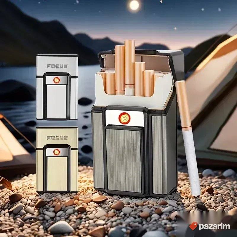 Tabakera sa elektronskim USB upaljačem 2u1 2